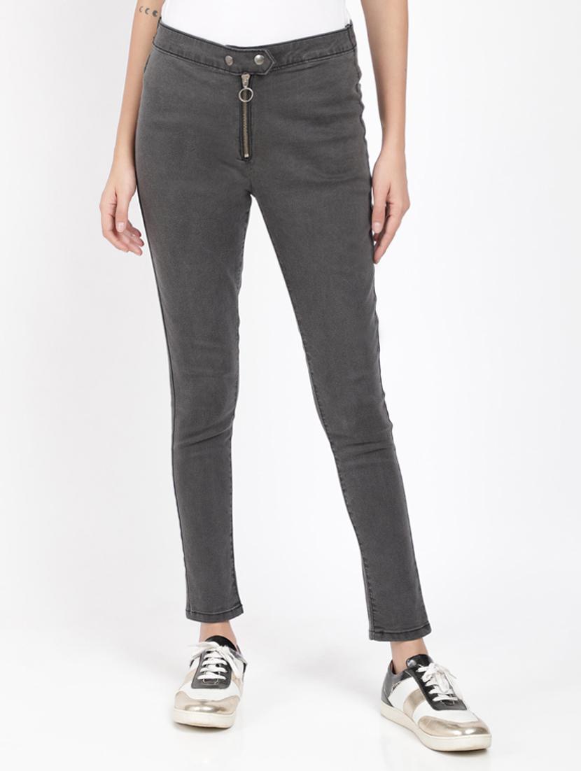 high rise solid jeans - 17565533 - Zoom Image - 1