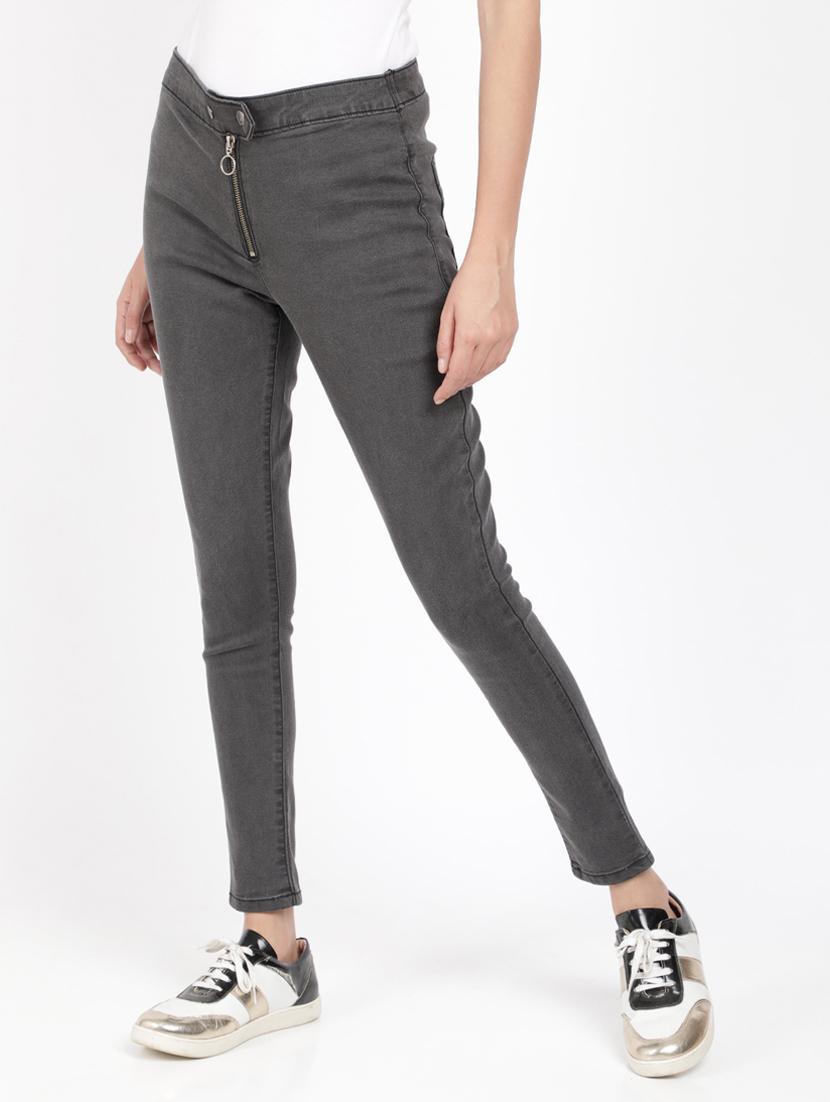 high rise solid jeans - 17565533 - Zoom Image - 2