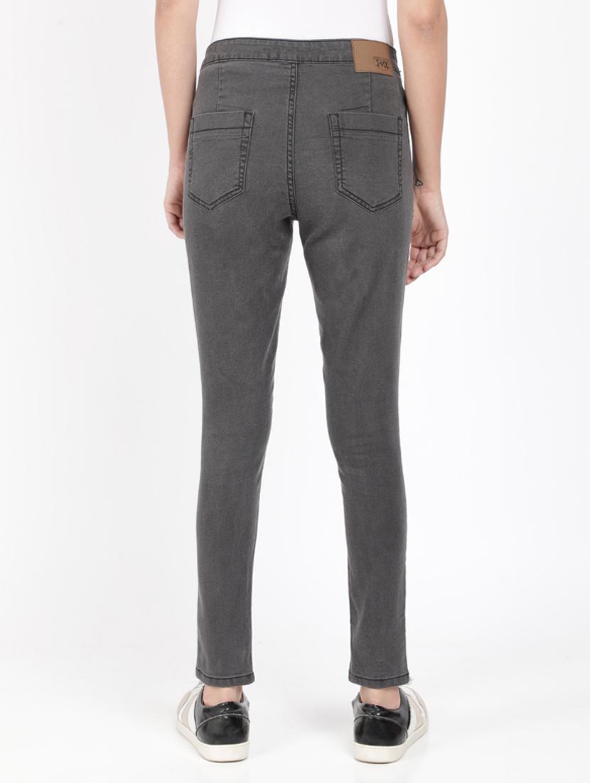 high rise solid jeans - 17565533 - Zoom Image - 3