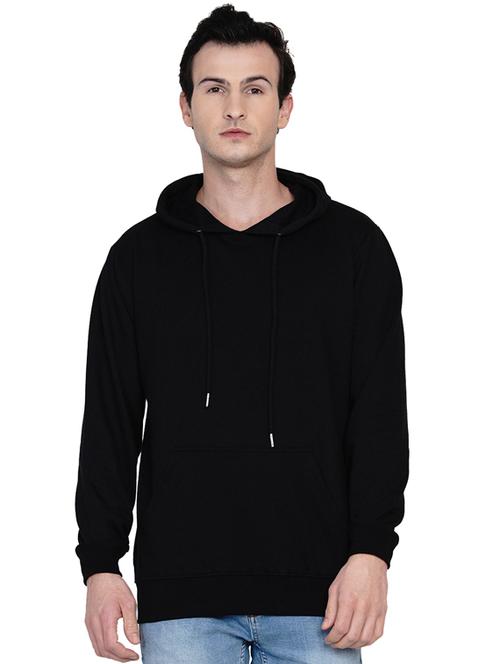 black solid fleece sweatshirt - 17565791 - Standard Image - 1