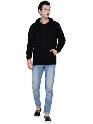 black solid fleece sweatshirt - 17565791 - Standard Image - 4