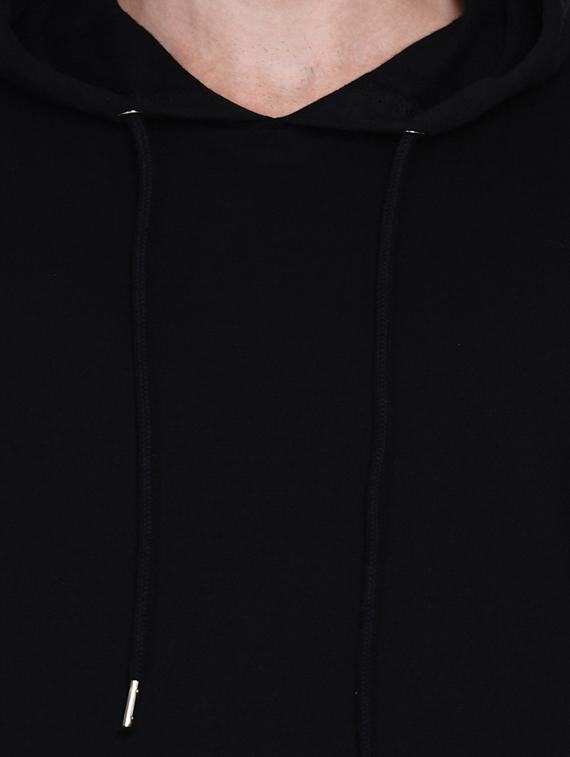 black solid fleece sweatshirt - 17565791 - Zoom Image - 5