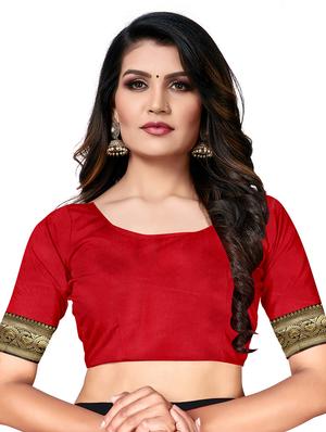 jacquard banarasi saree with blouse - 17566038 - Standard Image - 3