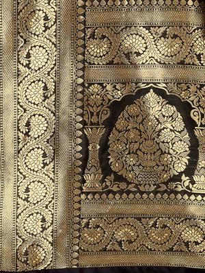 jacquard banarasi saree with blouse - 17566038 - Standard Image - 4