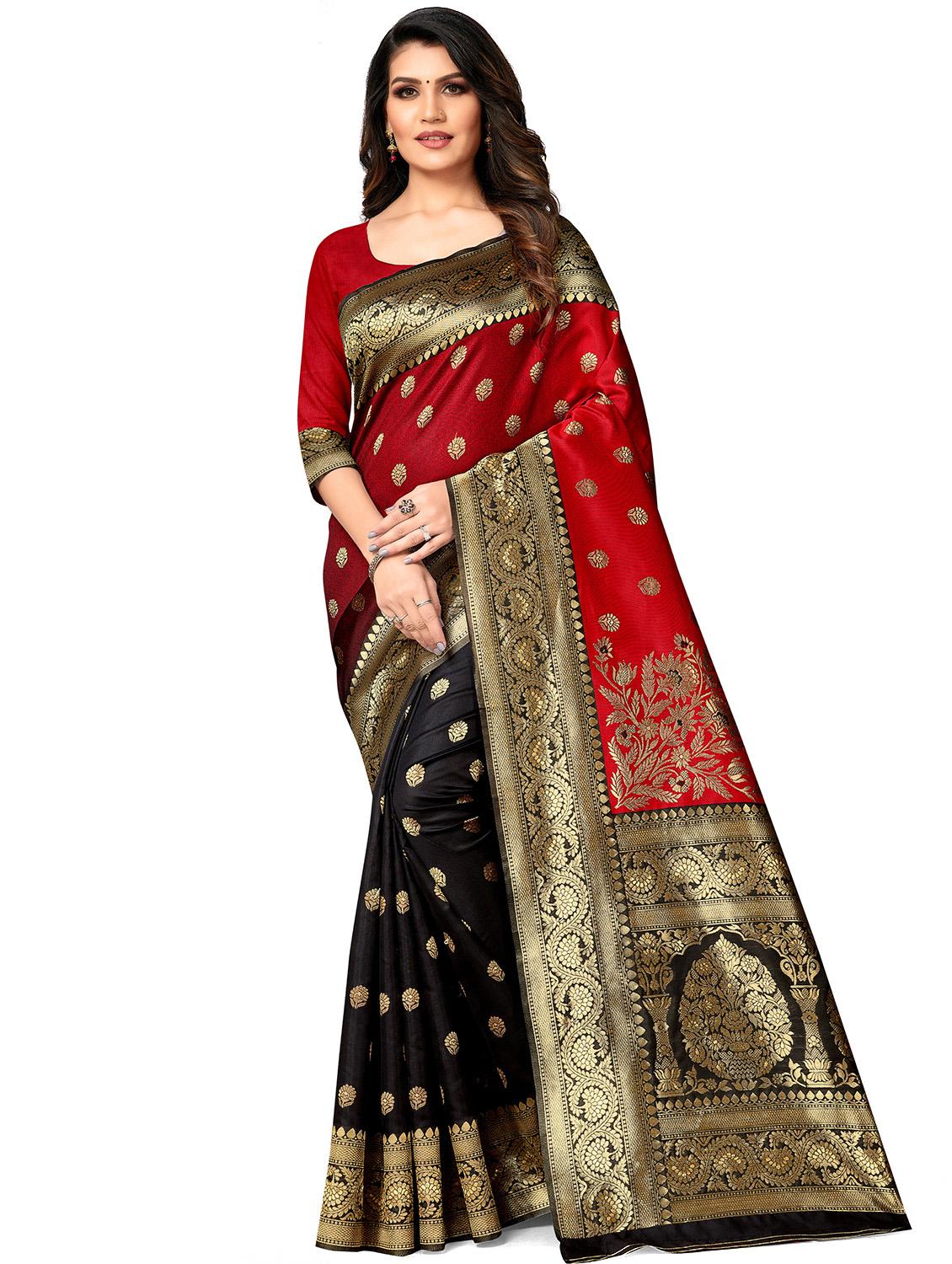 jacquard banarasi saree with blouse - 17566038 - Zoom Image - 1