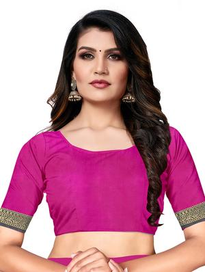 jacquard banarasi saree with blouse - 17566048 - Standard Image - 3