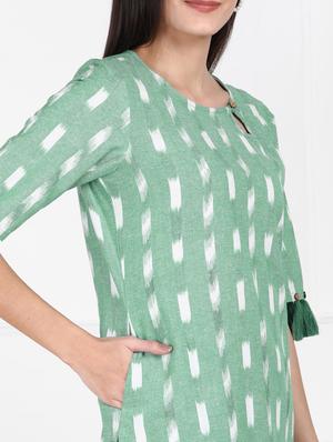 ikat straight kurta - 17566183 - Standard Image - 4