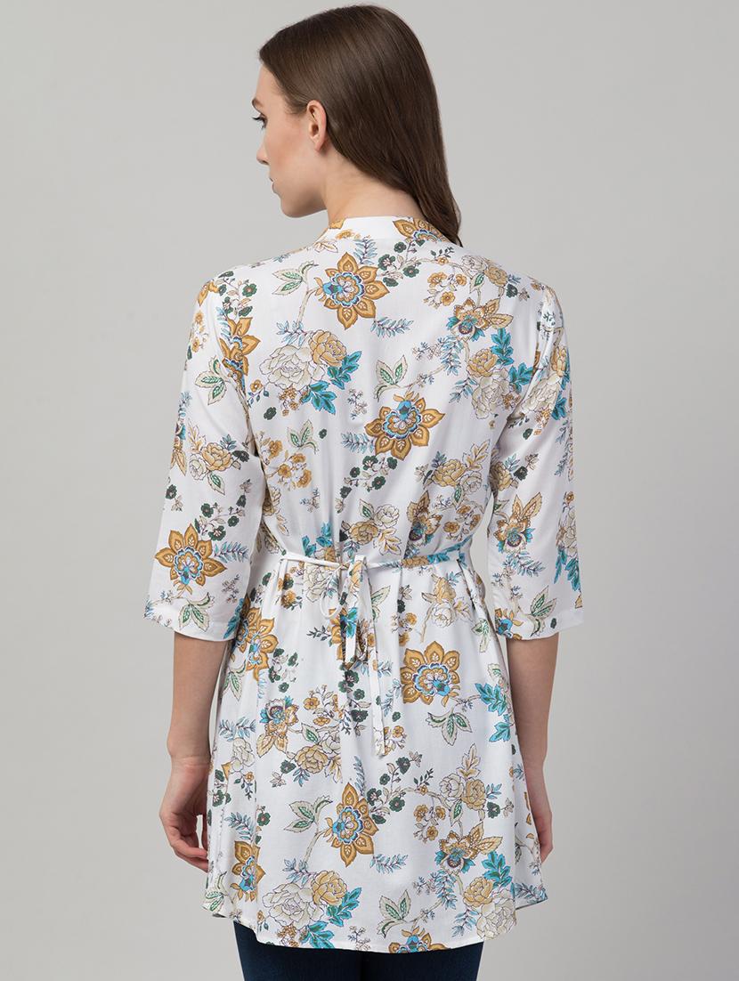 white rayon regular tunic - 17566511 - Zoom Image - 3