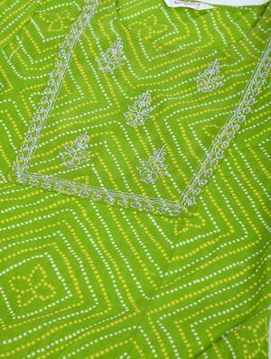 green cotton a-line dress - 17566539 - Standard Image - 4