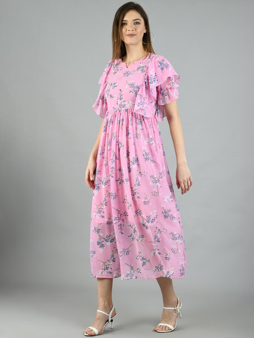 ruffle detail maxi dress - 17566540 - Zoom Image - 2