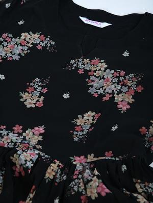 notch neck floral dress - 17566542 - Standard Image - 4
