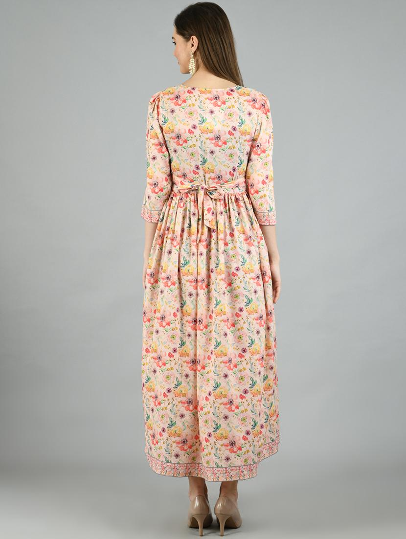 square neck floral maxi dress - 17566549 - Zoom Image - 2