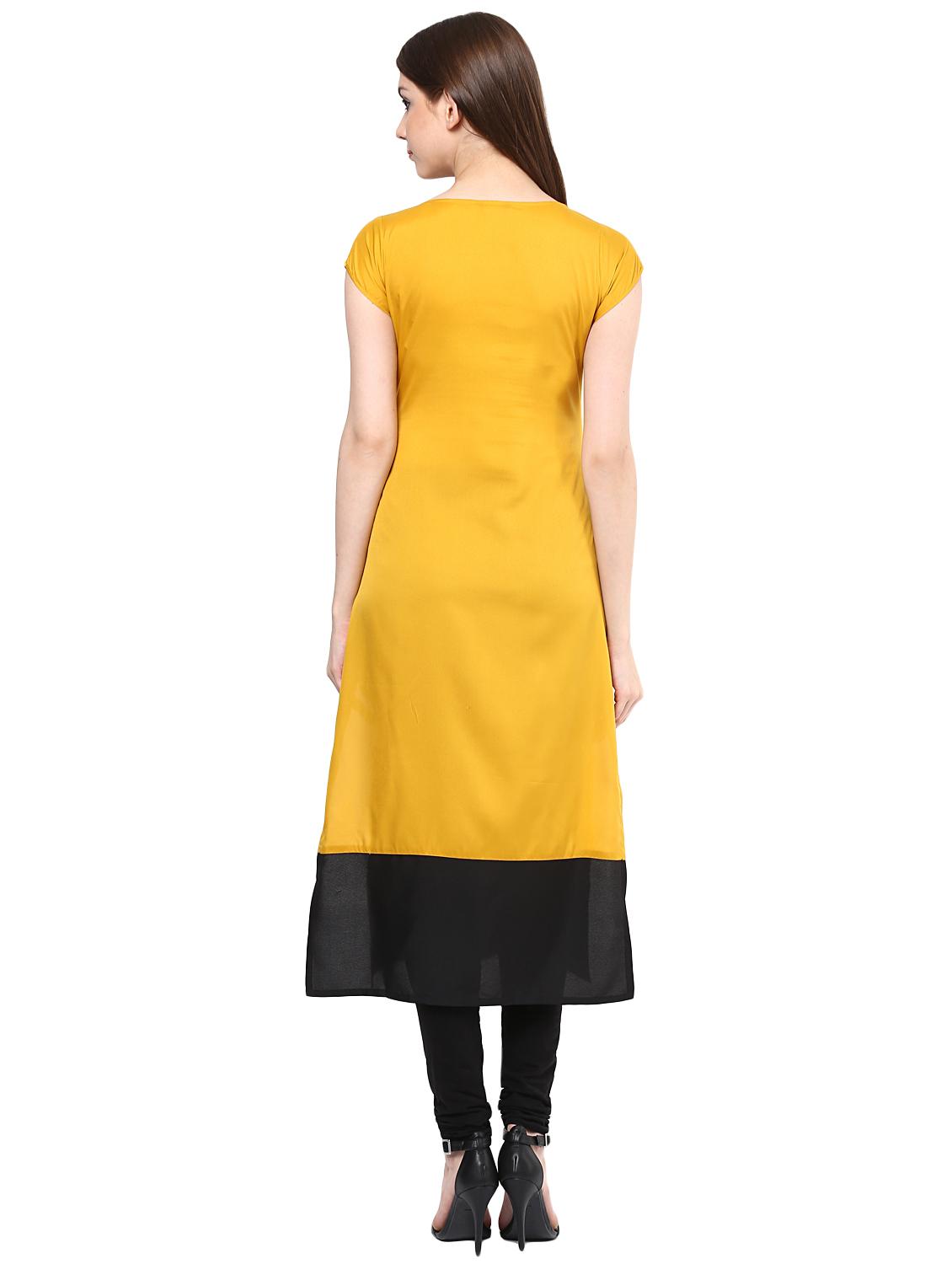 color block straight kurta - 17567032 - Zoom Image - 3