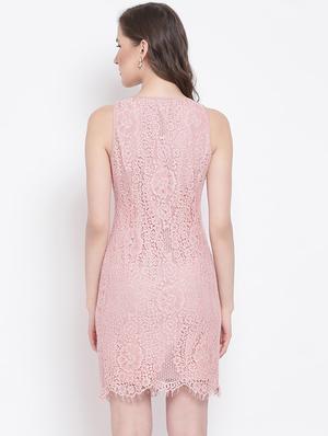 square neck lace dress - 17567045 - Standard Image - 3