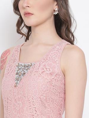 square neck lace dress - 17567045 - Standard Image - 5
