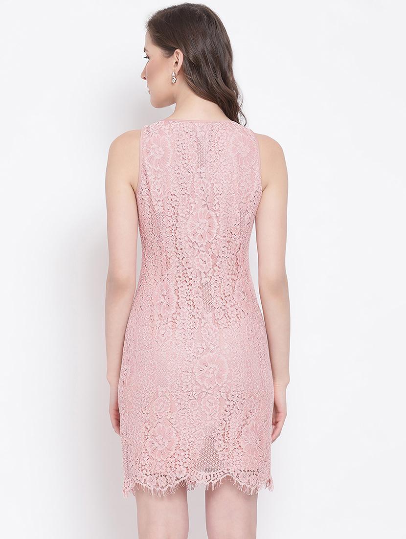 square neck lace dress - 17567045 - Zoom Image - 3