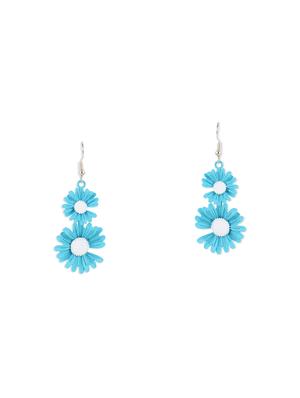 blue metal drop earring - 17567055 - Standard Image - 2