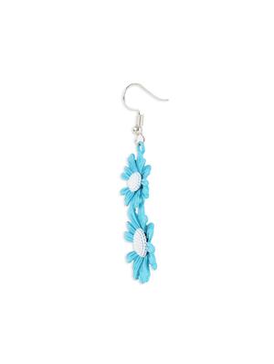 blue metal drop earring - 17567055 - Standard Image - 3