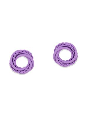 purple rubber studs earring - 17567061 - Standard Image - 2