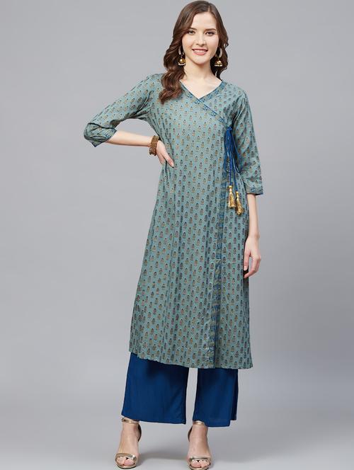 printed kurta palazzo set - 17567070 - Standard Image - 1