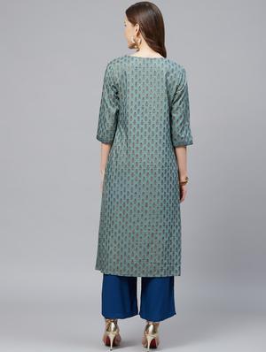 printed kurta palazzo set - 17567070 - Standard Image - 3