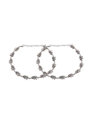 silver brass payal - 17567093 - Standard Image - 2