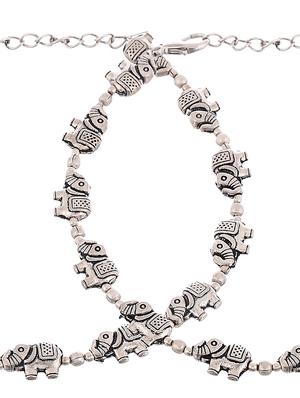 silver brass payal - 17567093 - Standard Image - 4