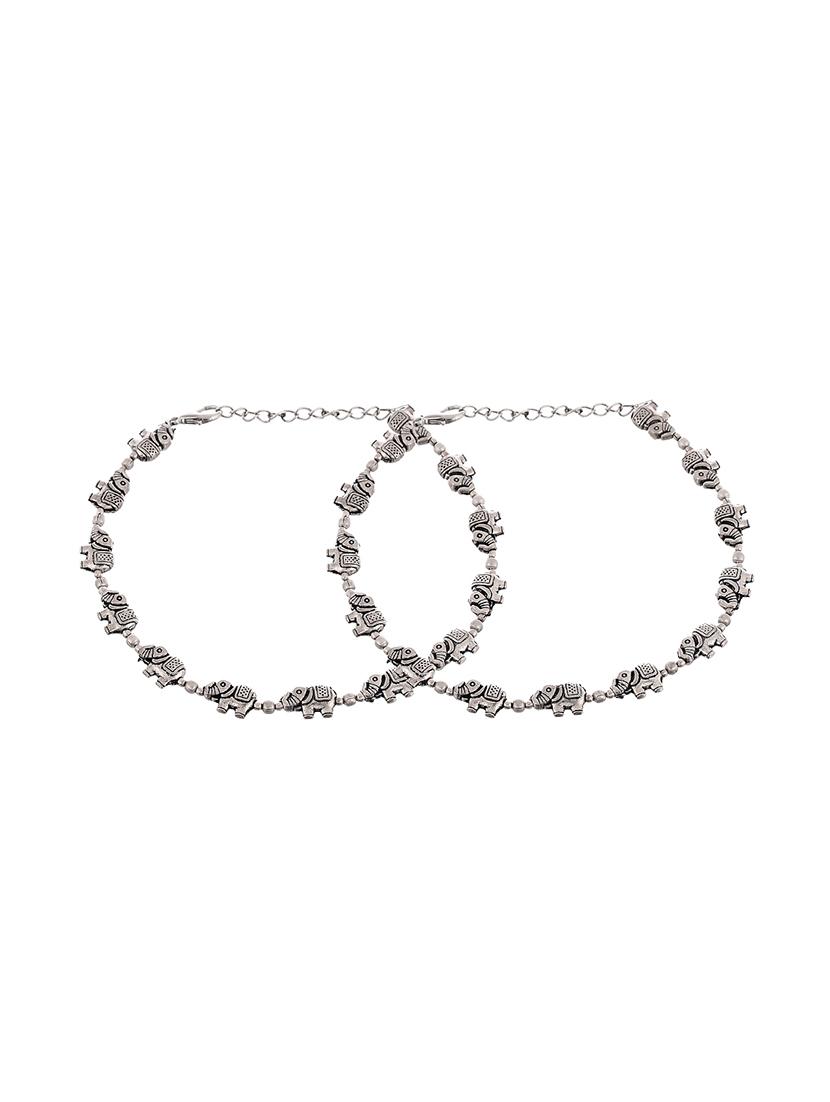 silver brass payal - 17567093 - Zoom Image - 2