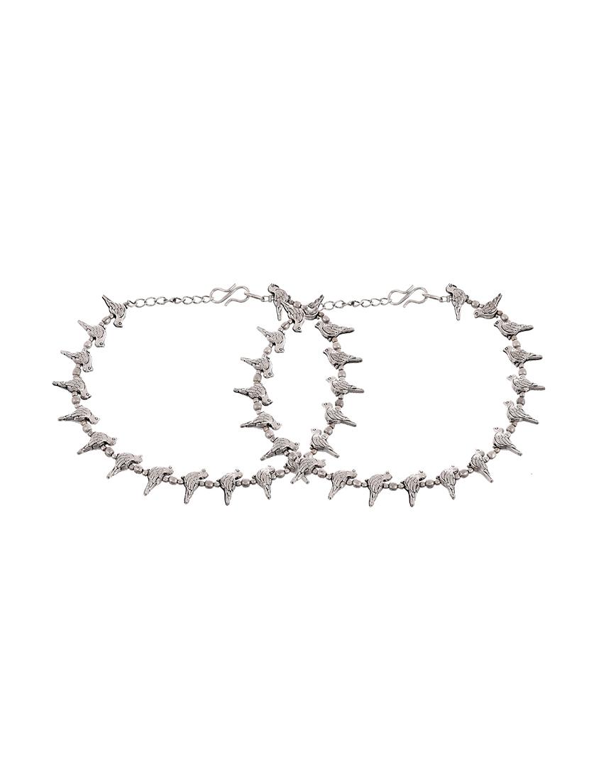 silver brass payal - 17567095 - Zoom Image - 2