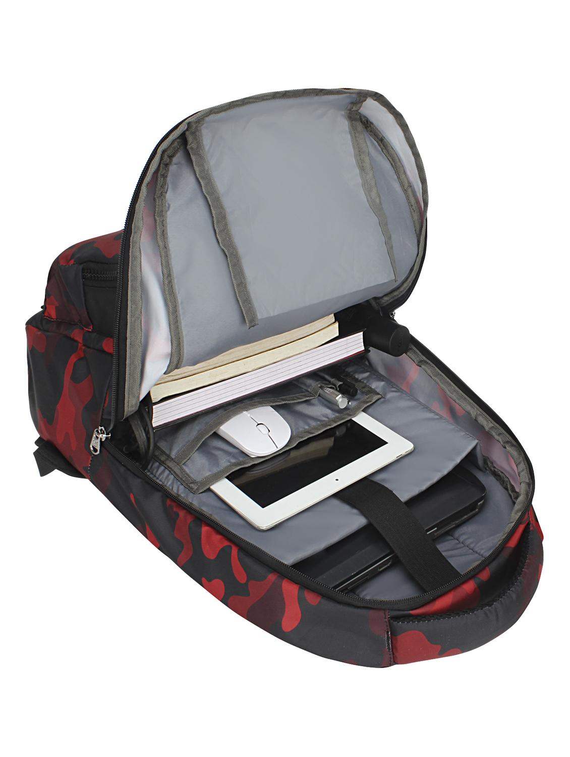 red polyester backpack - 17567138 - Zoom Image - 3