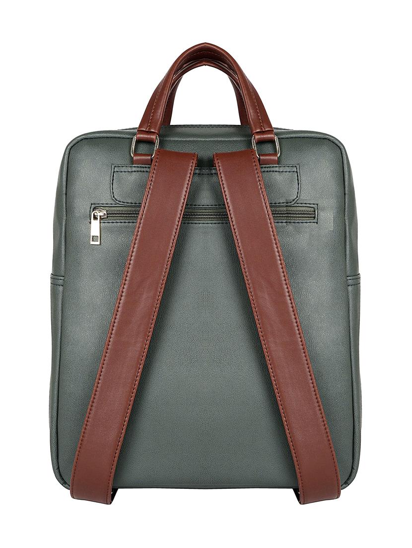 green leatherette (pu) regular backpack - 17567244 - Zoom Image - 2