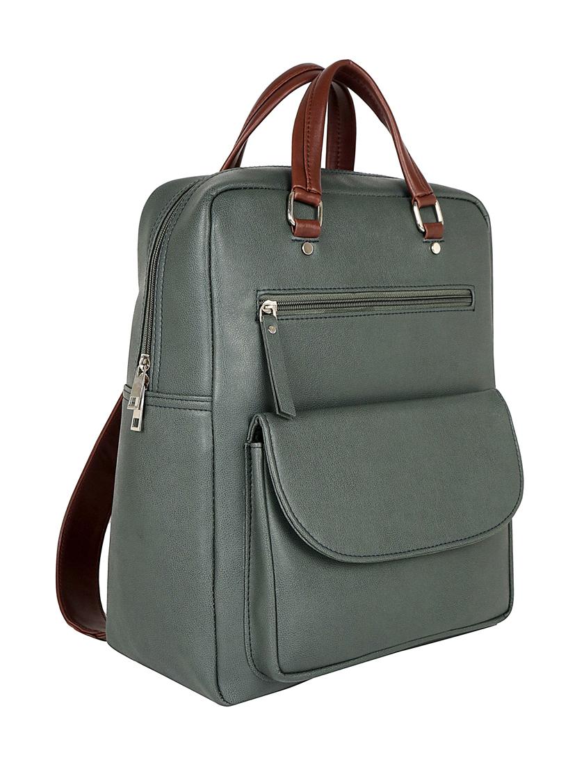 green leatherette (pu) regular backpack - 17567244 - Zoom Image - 5