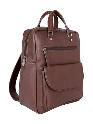 brown leatherette (pu) regular backpack - 17567245 - Standard Image - 5