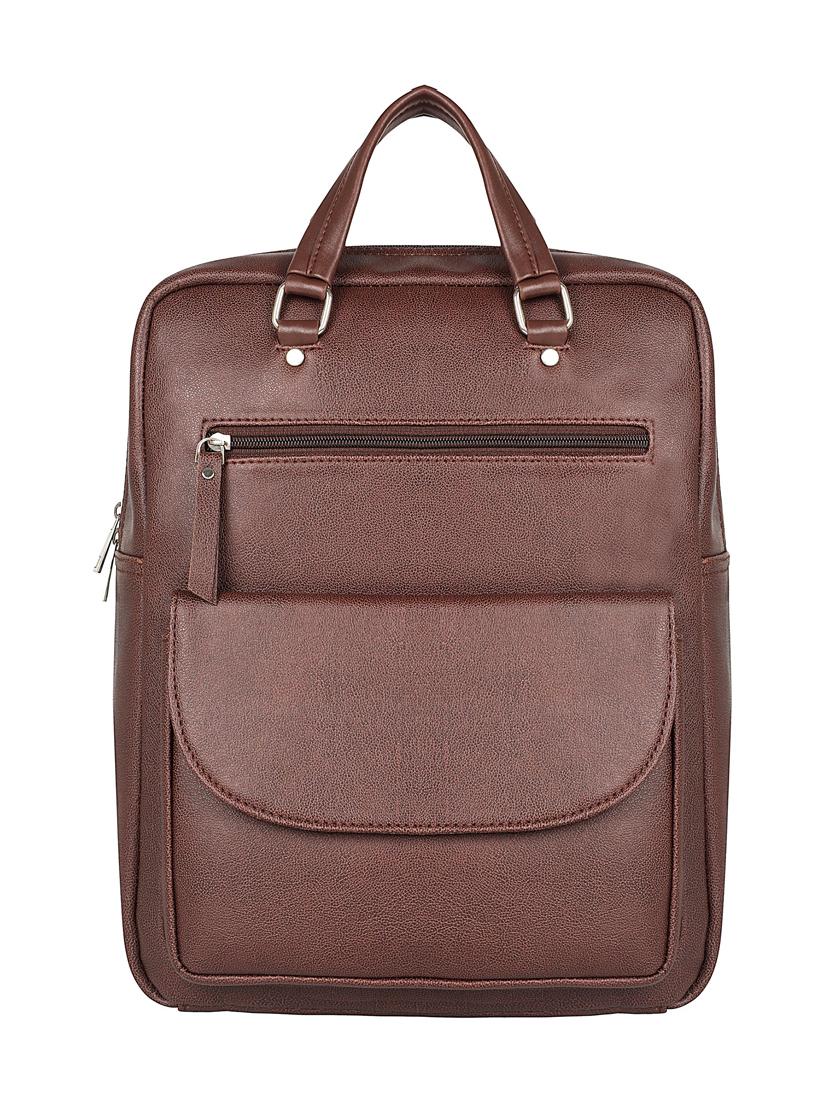 brown leatherette (pu) regular backpack - 17567245 - Zoom Image - 1