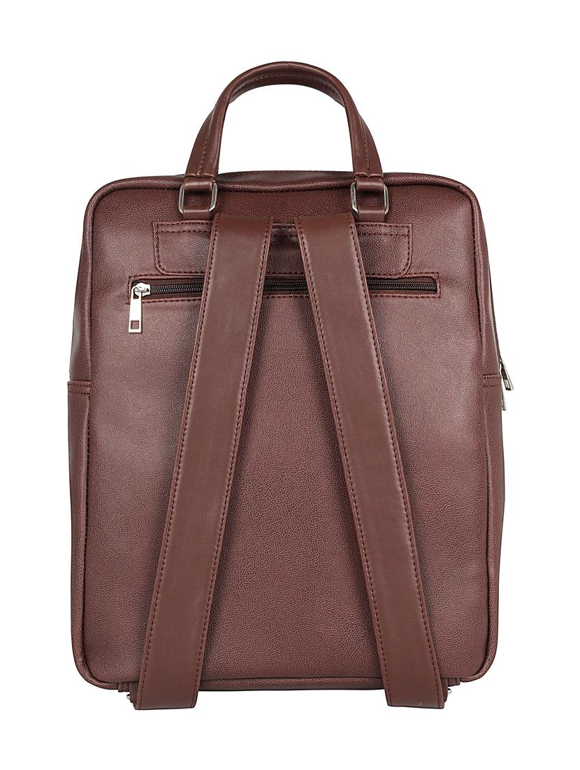 brown leatherette (pu) regular backpack - 17567245 - Zoom Image - 2