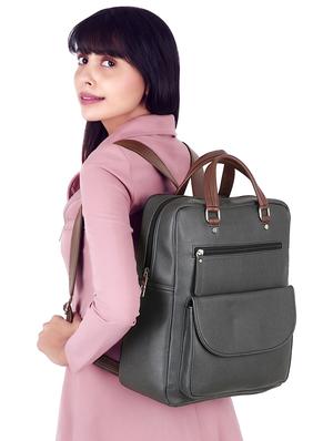 black leatherette (pu) regular backpack - 17567246 - Standard Image - 6