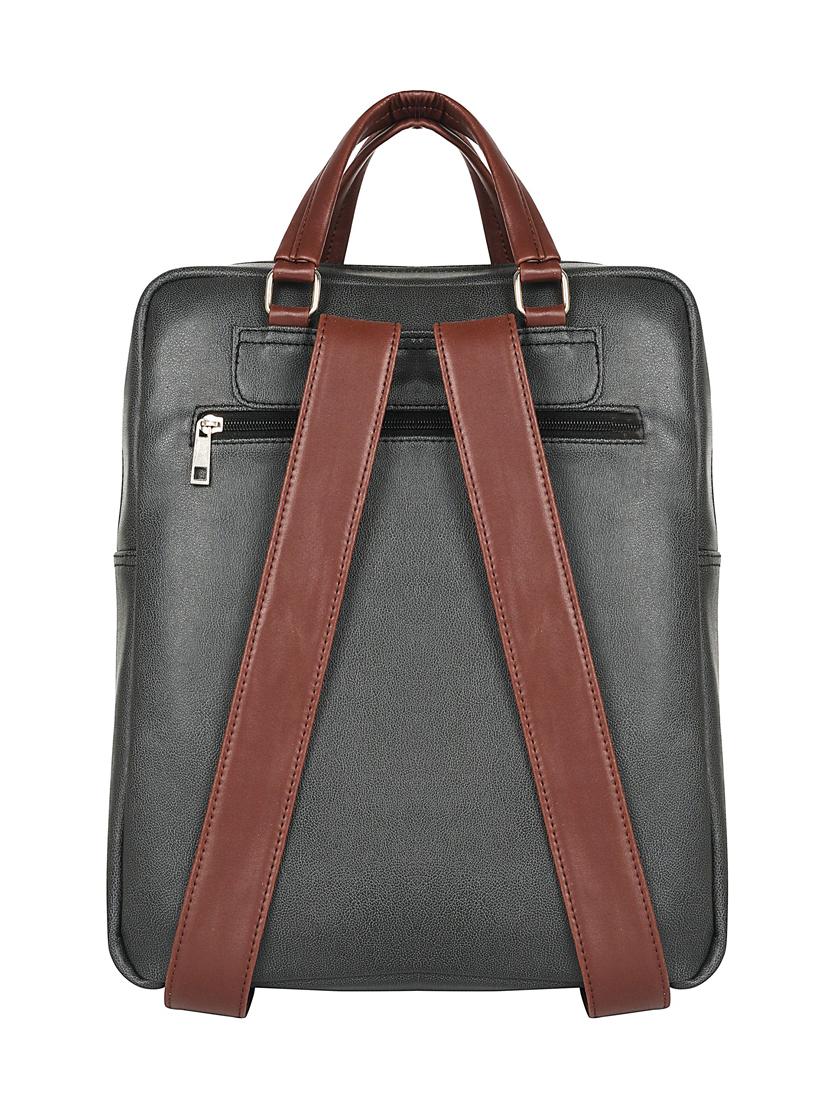 black leatherette (pu) regular backpack - 17567246 - Zoom Image - 2