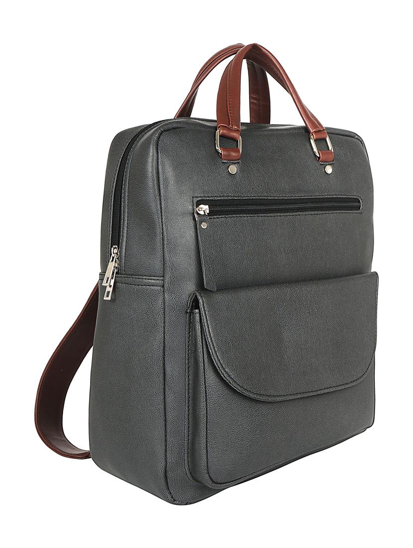 black leatherette (pu) regular backpack - 17567246 - Zoom Image - 5
