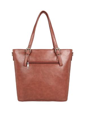 brown leatherette (pu) regular handbag - 17567277 - Standard Image - 2