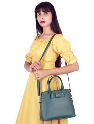blue leatherette (pu) regular handbag - 17567301 - Standard Image - 6