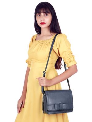 blue leatherette (pu) regular sling bag - 17567321 - Standard Image - 6