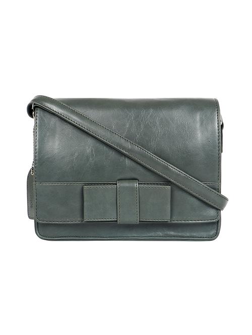 green leatherette (pu) regular sling bag - 17567322 - Standard Image - 1