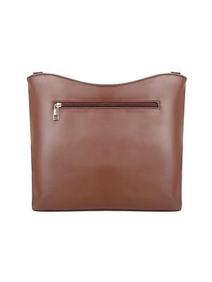 brown leatherette (pu) regular sling bag - 17567331 - Standard Image - 2