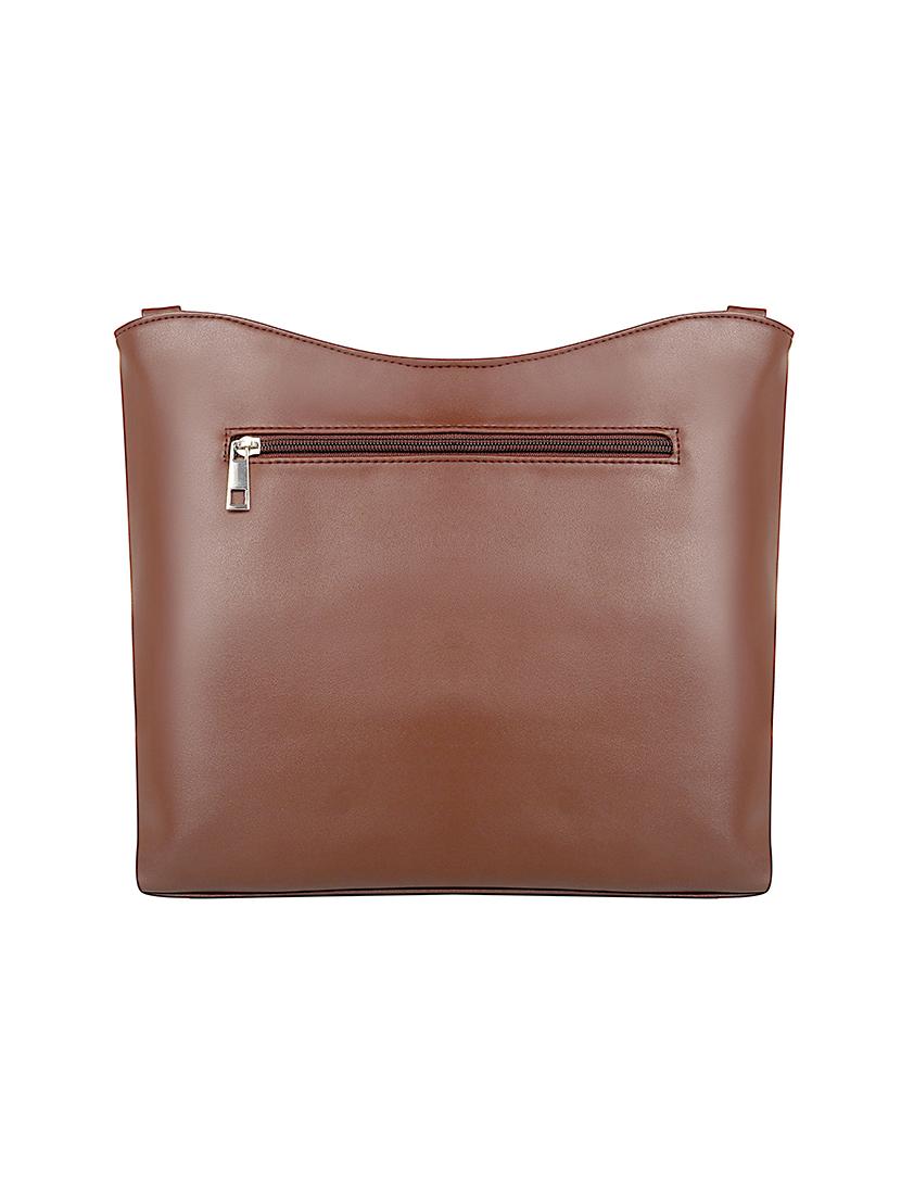 brown leatherette (pu) regular sling bag - 17567331 - Zoom Image - 2