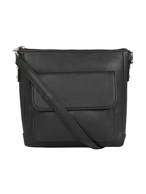 black leatherette (pu) regular sling bag - 17567335 - Standard Image - 1