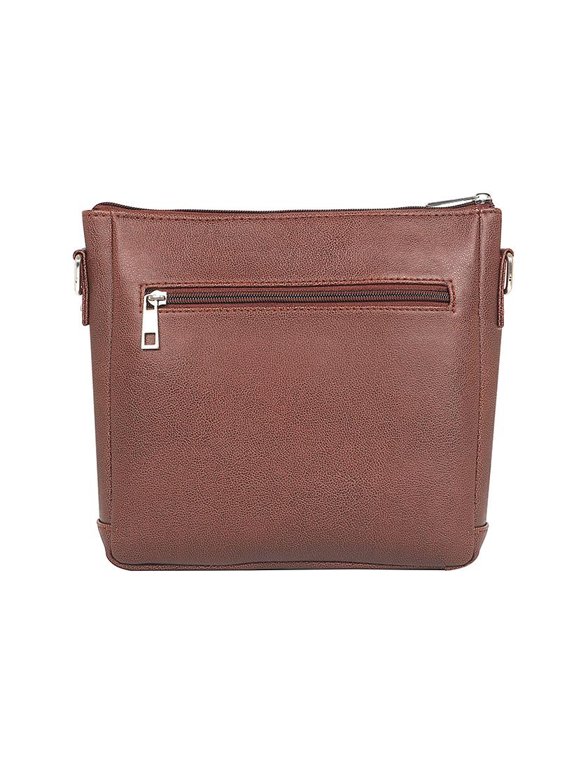 brown leatherette (pu) regular sling bag - 17567337 - Zoom Image - 2