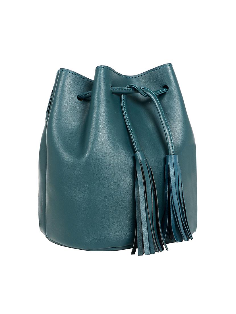 blue leatherette (pu) regular sling bag - 17567339 - Zoom Image - 5