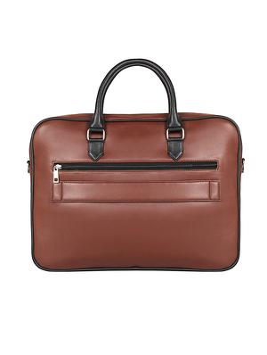 brown leatherette (pu) regular laptop bag - 17567363 - Standard Image - 2