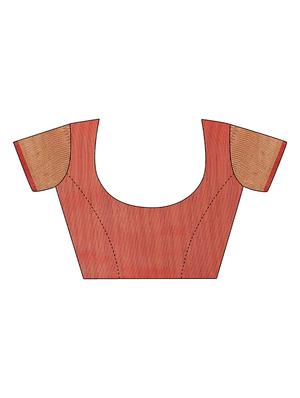 red tussar silk saree with blouse - 17567908 - Standard Image - 3