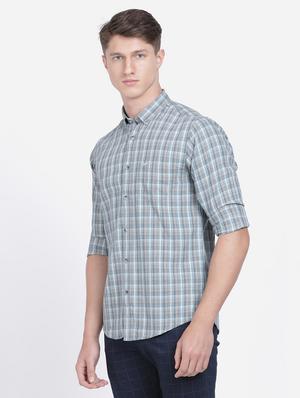 blue checkered casual shirt - 17568037 - Standard Image - 2